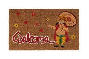 OnlyMat Onam Theme Kerala Doormat - Natural Brown