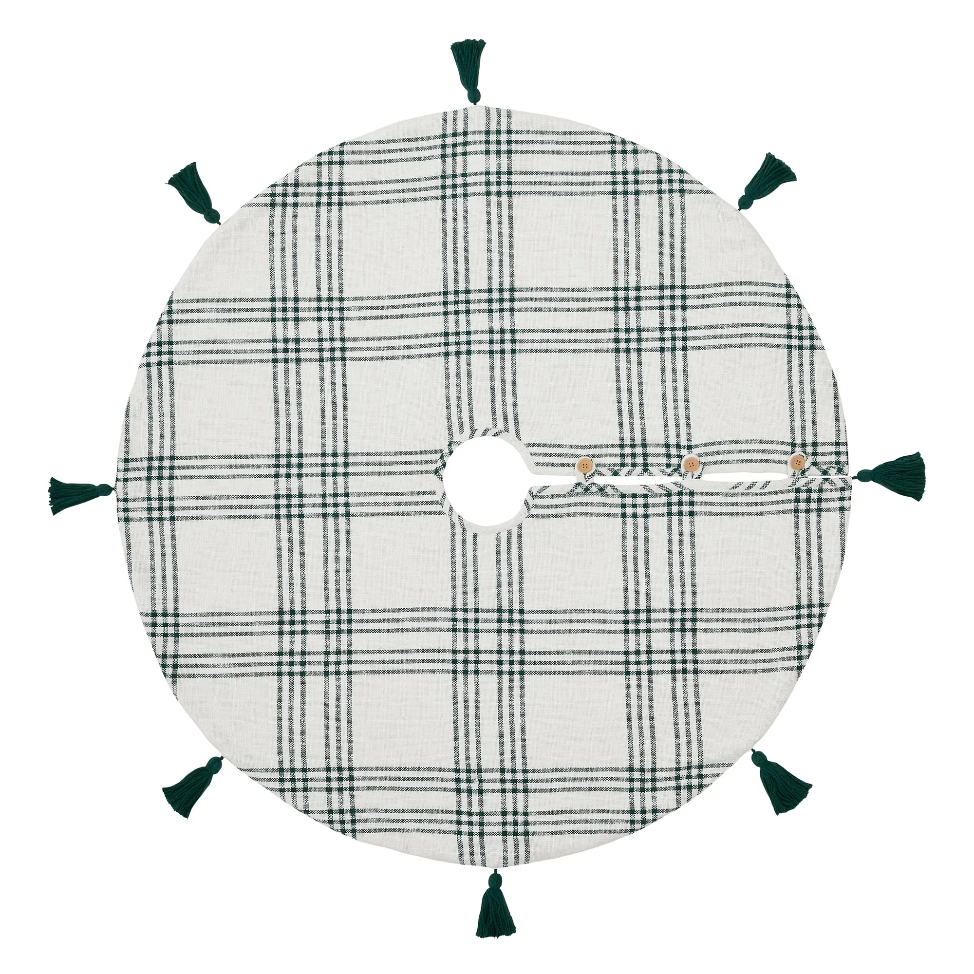 Pine Grove Plaid Christmas Tree Skirt 48" VHC Brands