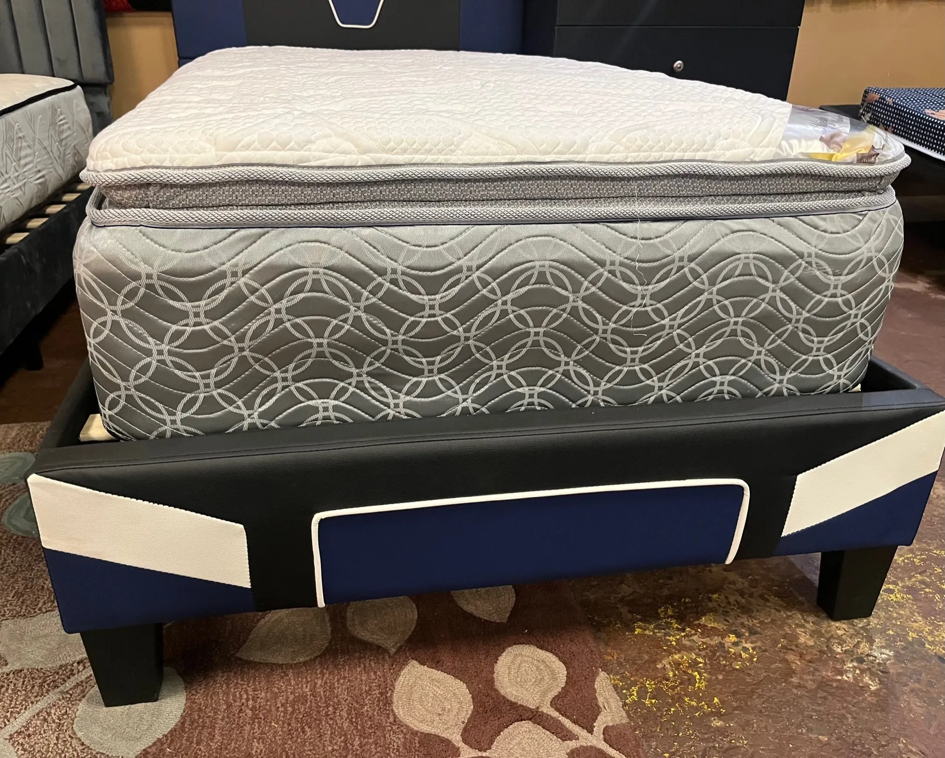 Platform Twin Bed With Mattress & Chest