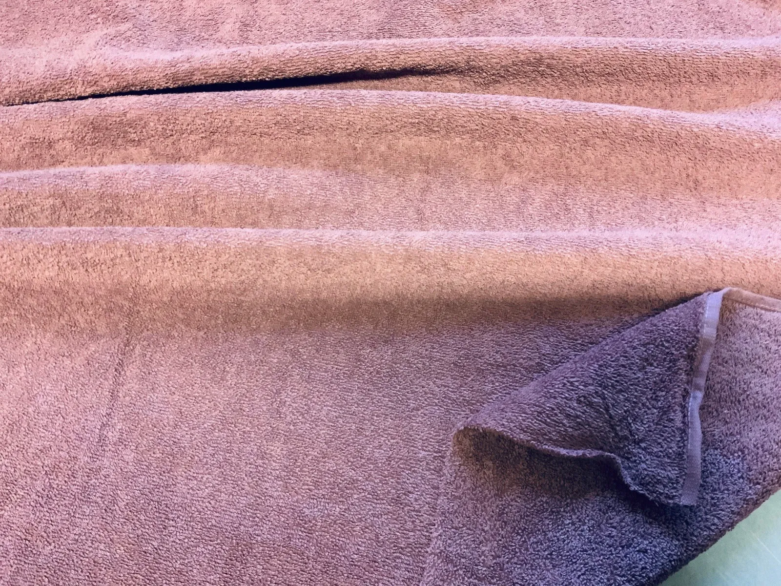 PLUM - Pure Cotton Thick LUXURY TOWELLING Fabric by Truly Sumptuous