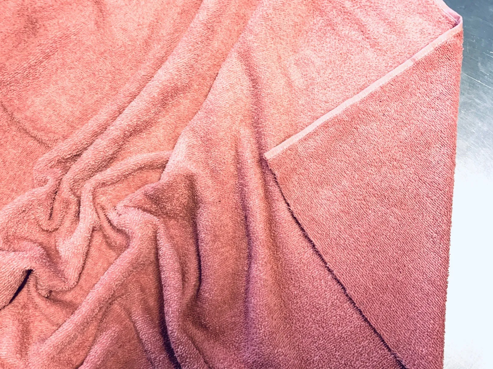 ROSE PINK Pure Cotton Thick LUXURY TOWELLING Fabric by Truly Sumptuous