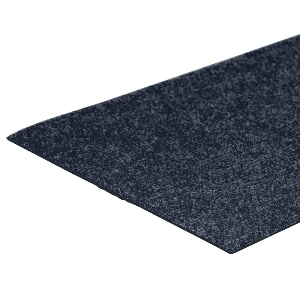 Self-adhesive Stair Mats Rectangular 15 pcs 60x25 cm Grey Blue