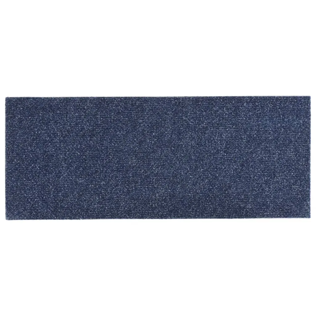 Self-adhesive Stair Mats Rectangular 15 pcs 60x25 cm Grey Blue