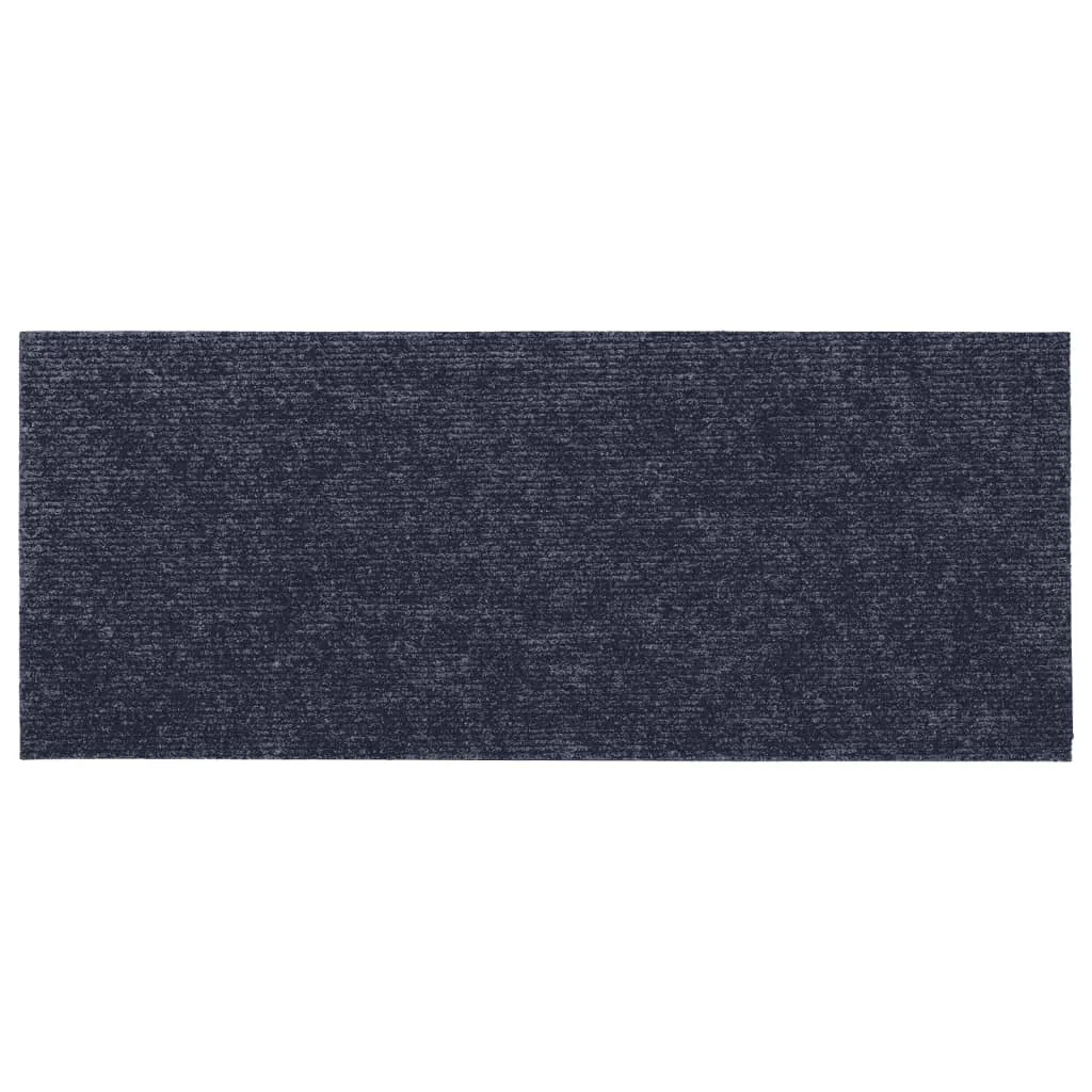 Self-adhesive Stair Mats Rectangular 15 pcs 60x25 cm Grey Blue