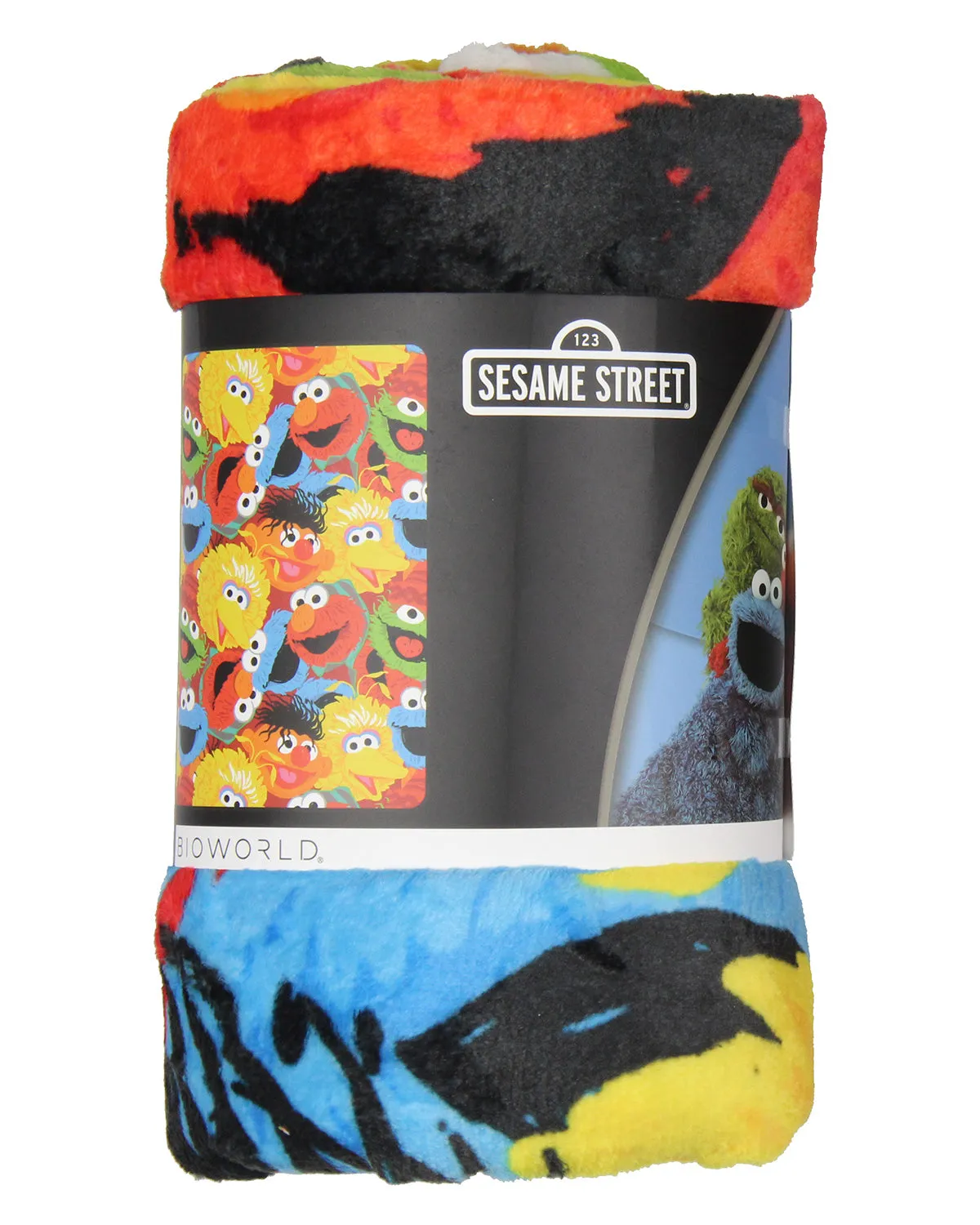 Sesame Street Character Collage Cute Plush Fuzzy Soft Throw Blanket