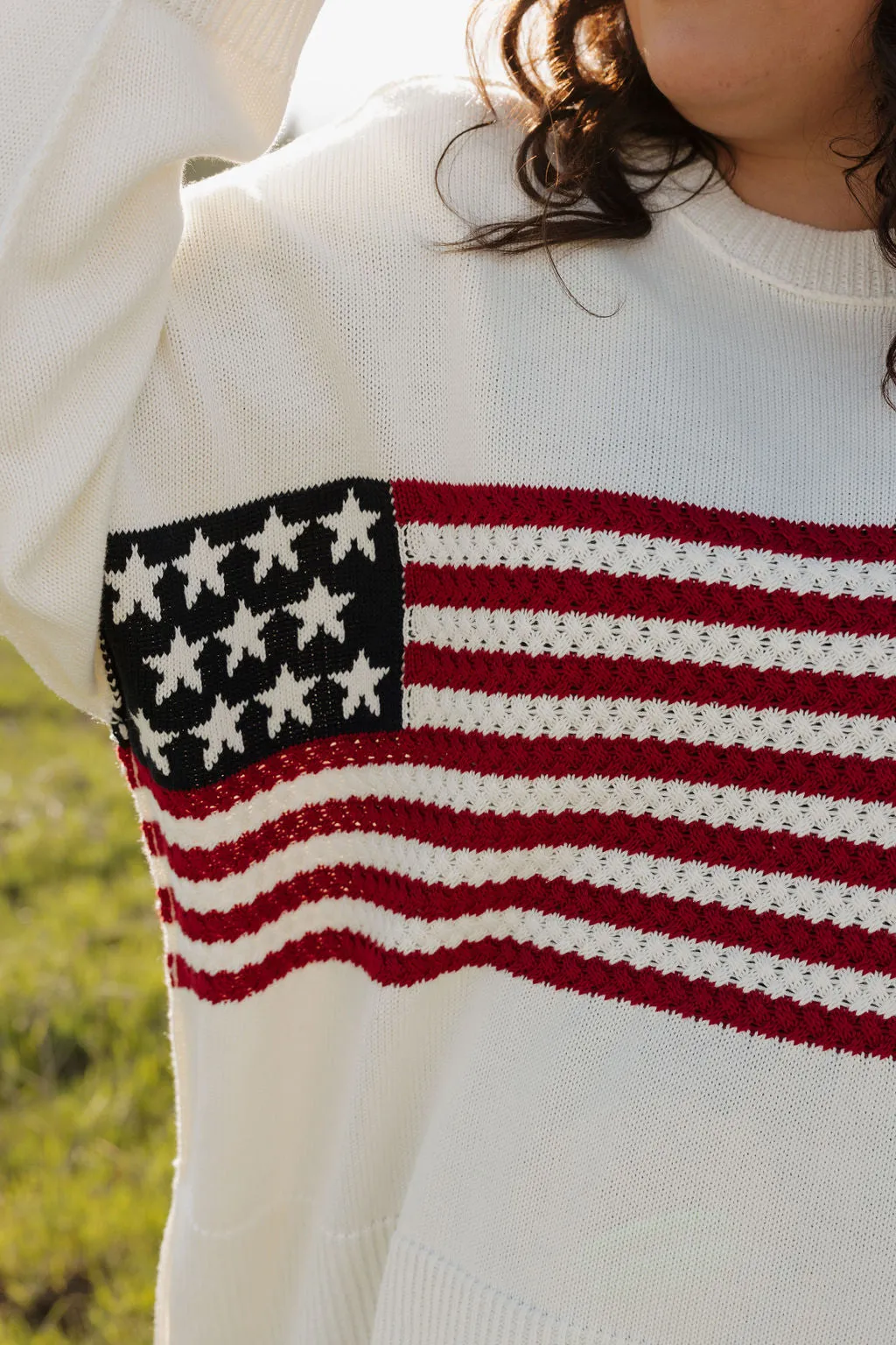 Stars and Stripes Sweater-Ivory