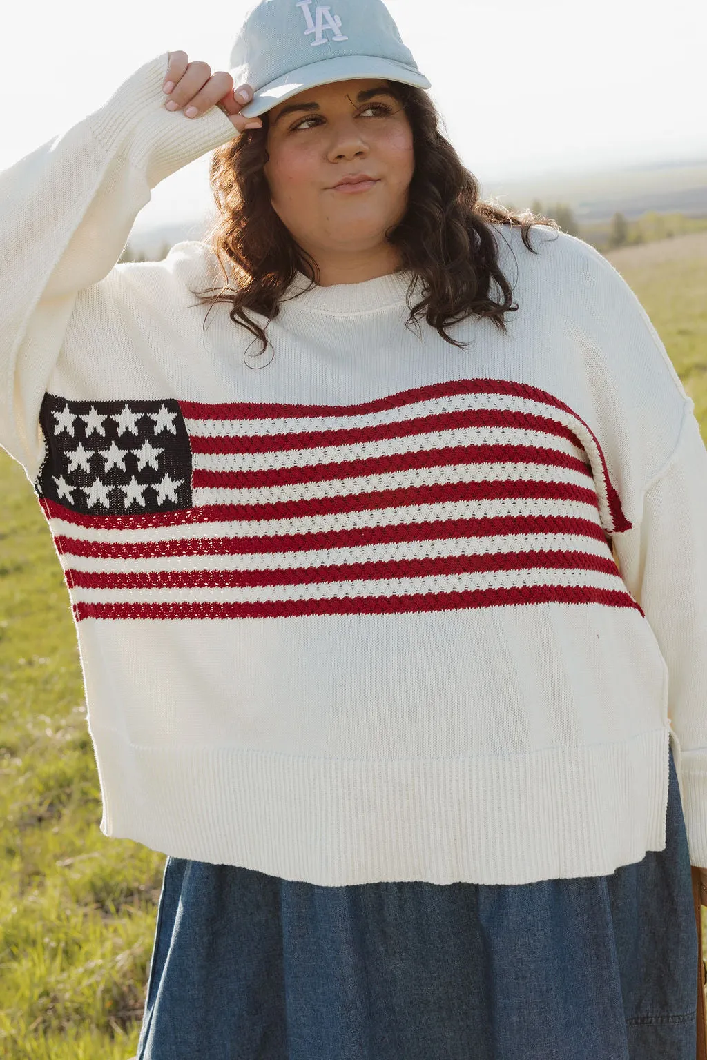 Stars and Stripes Sweater-Ivory