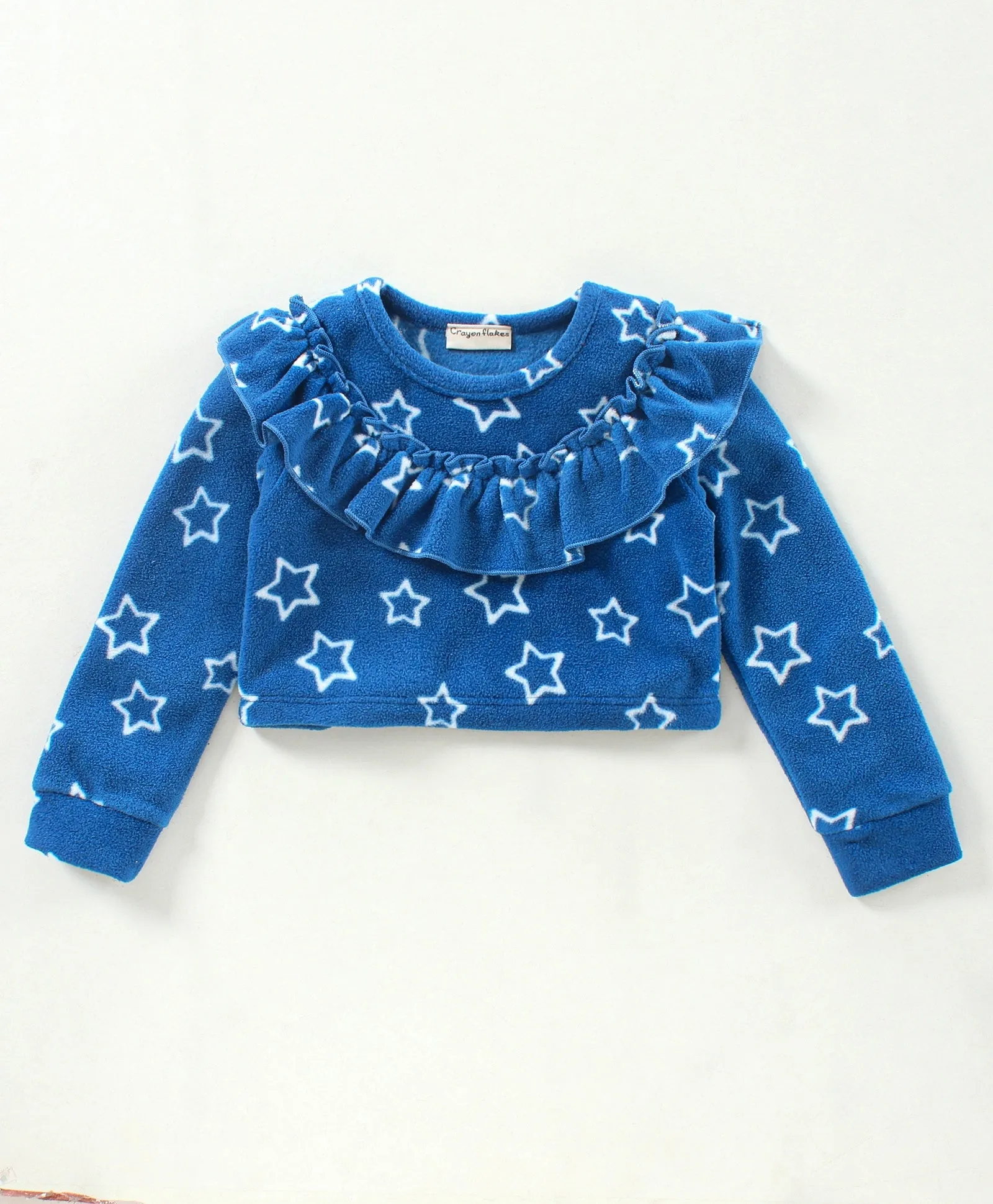 Stars with Frill Polar Fleece Top Skirt Set