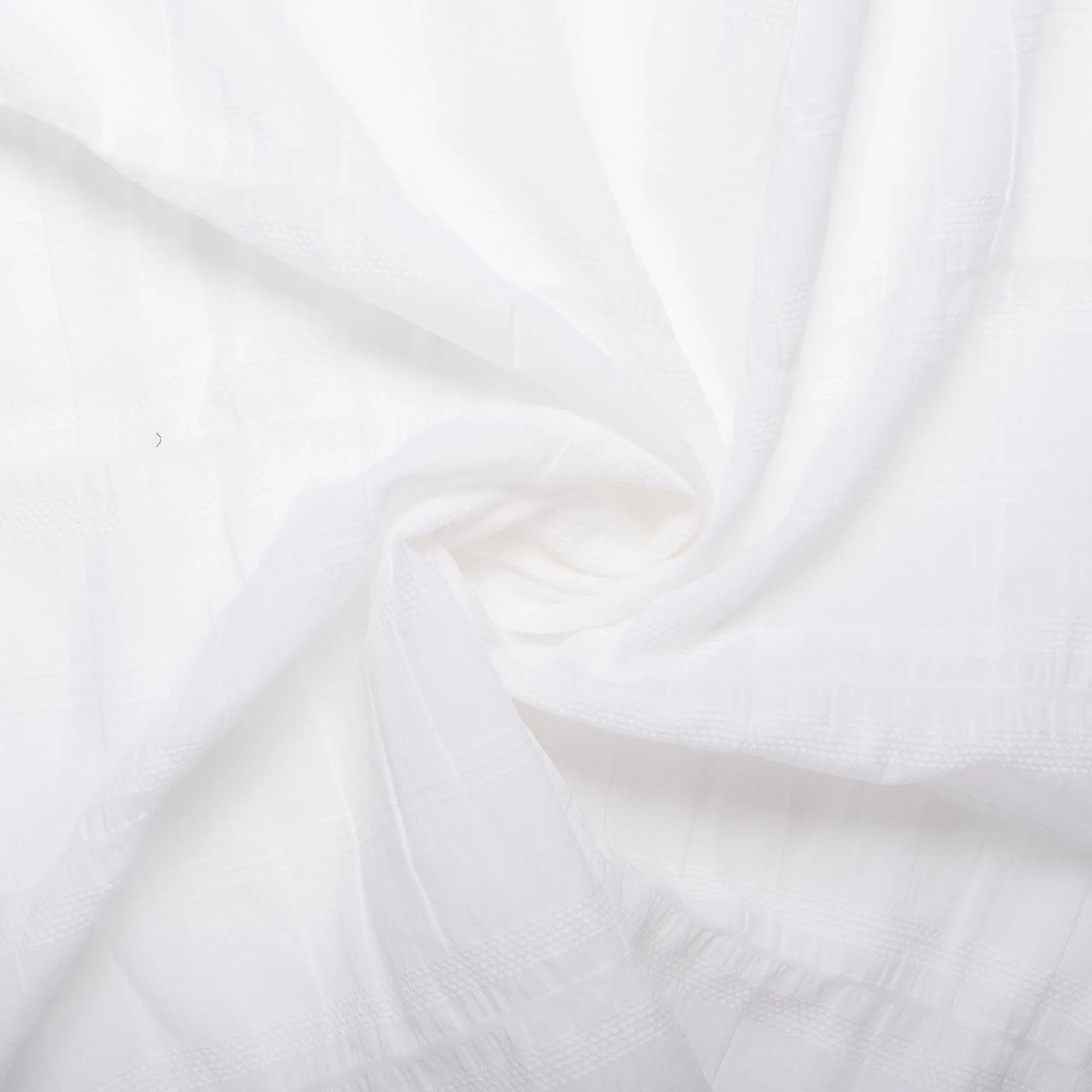 Striped Jacquard Cotton - ISABEL - White