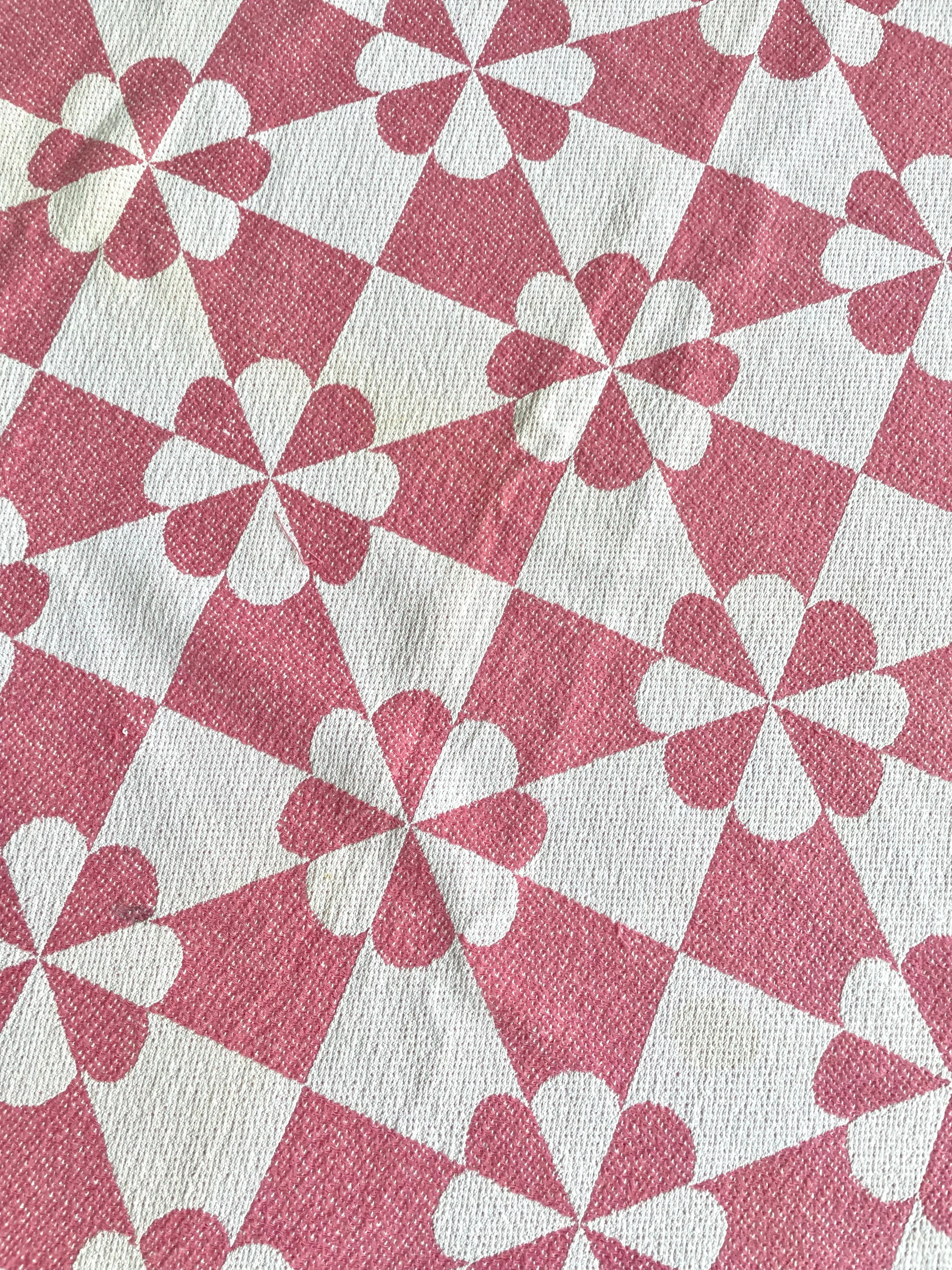 Vintage Woven Cotton Blanket | 1930s