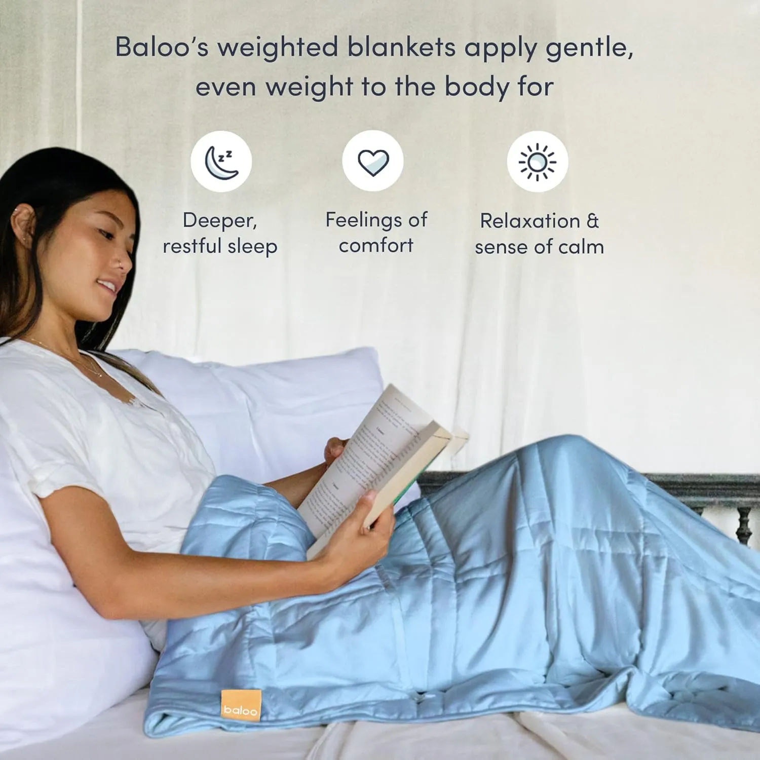 Weighted Blanket, Eco-Friendly, Chemical-Free, Soft Cool Cotton in Vegetable Dyed