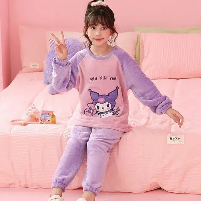 Winter Kids Flannel Pajamas Sets